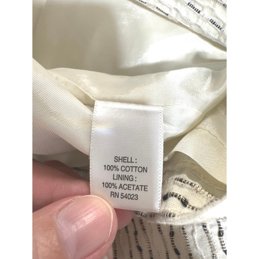 Banana Republic Women’s Sleeveless Sheath Dress Petite Size OP NWT Ivory/Black - Picture 9 of 9